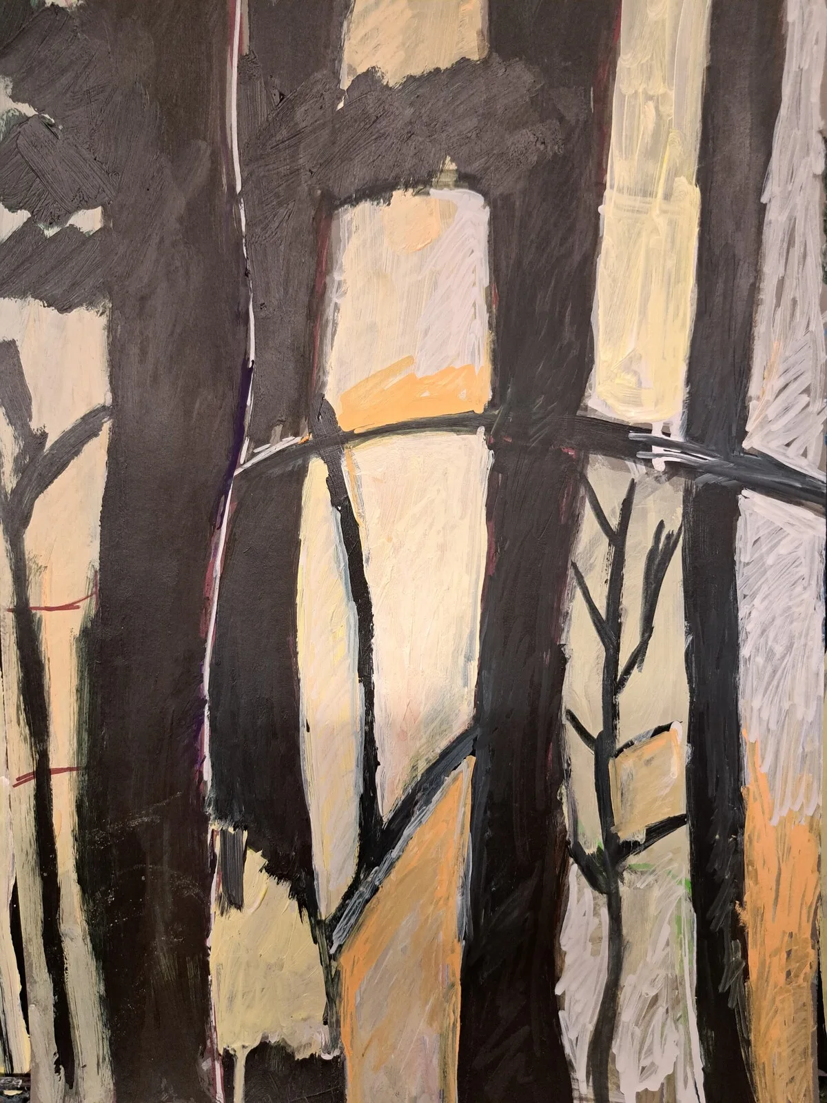 Akrylmålning Träd i motljus 2 av Sara Berlekom