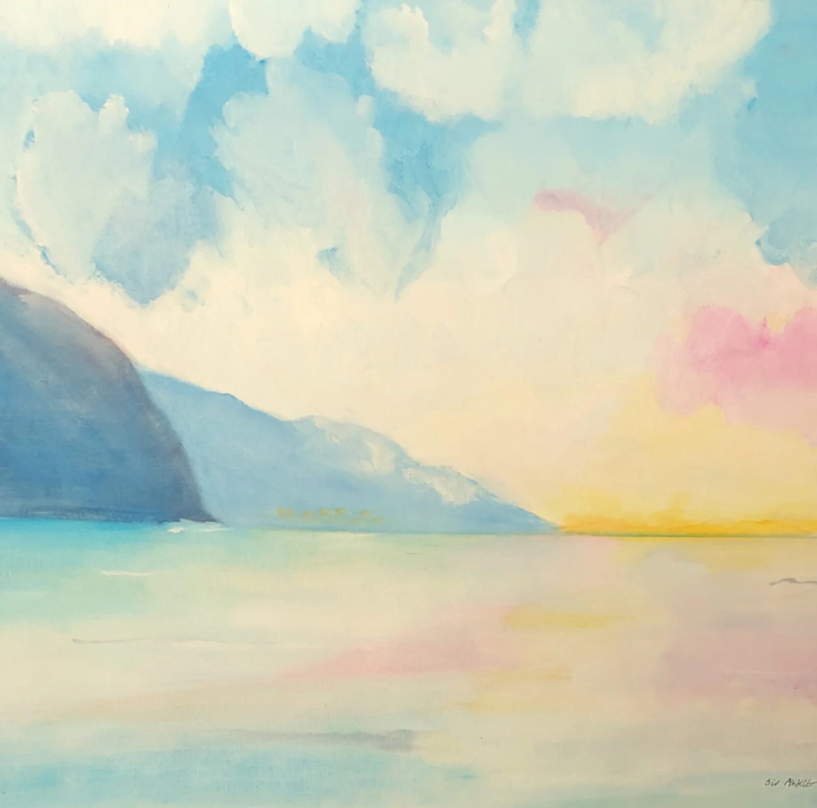 Oljemålning Sommarmorgon av Siv Åhfelt