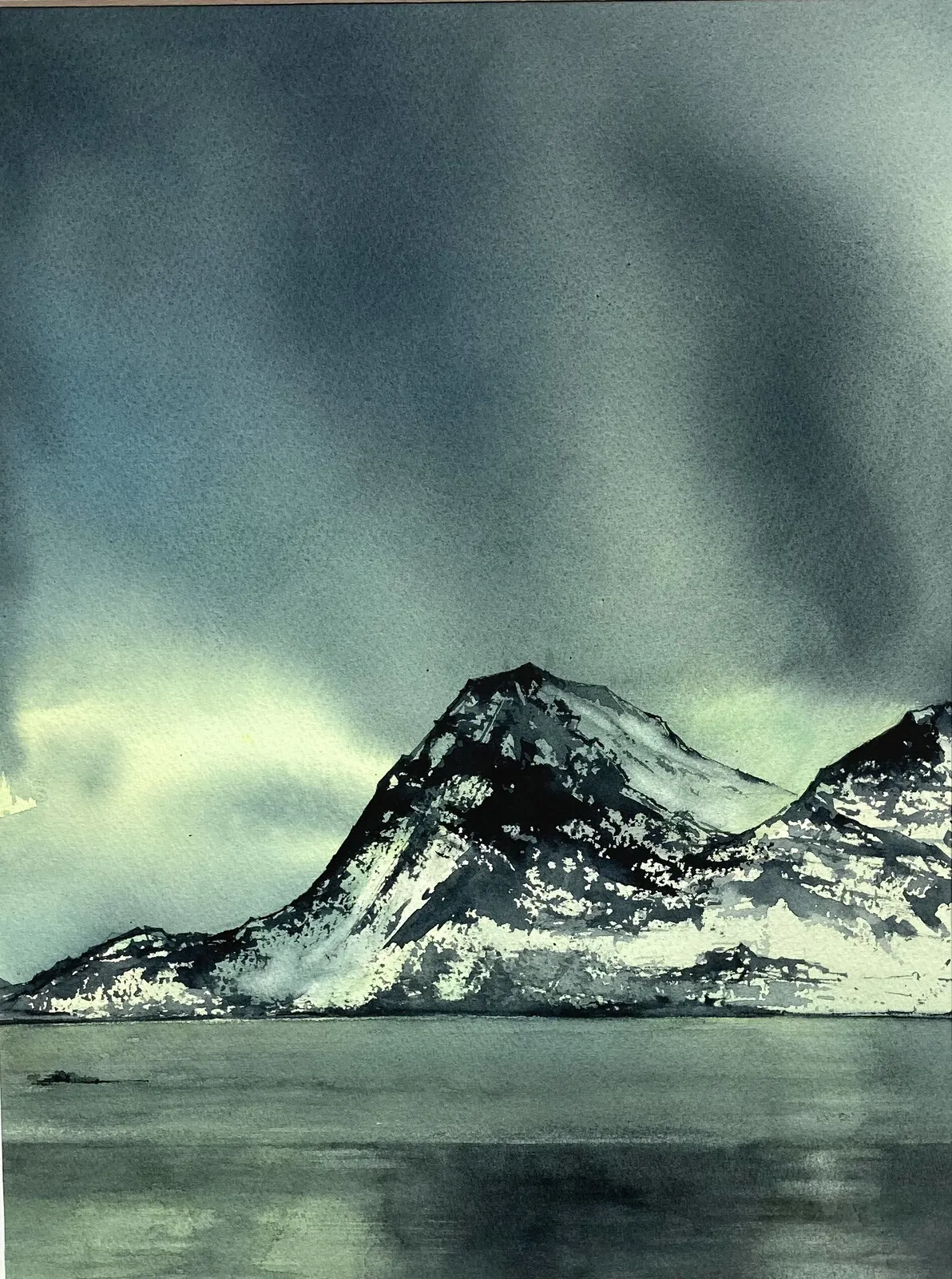 Akvarell Aurora Borealis II av Gabriela Mayoral