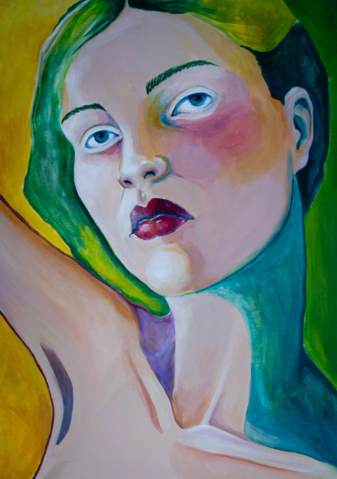 Akrylmålning Lydia av Lina Larsson