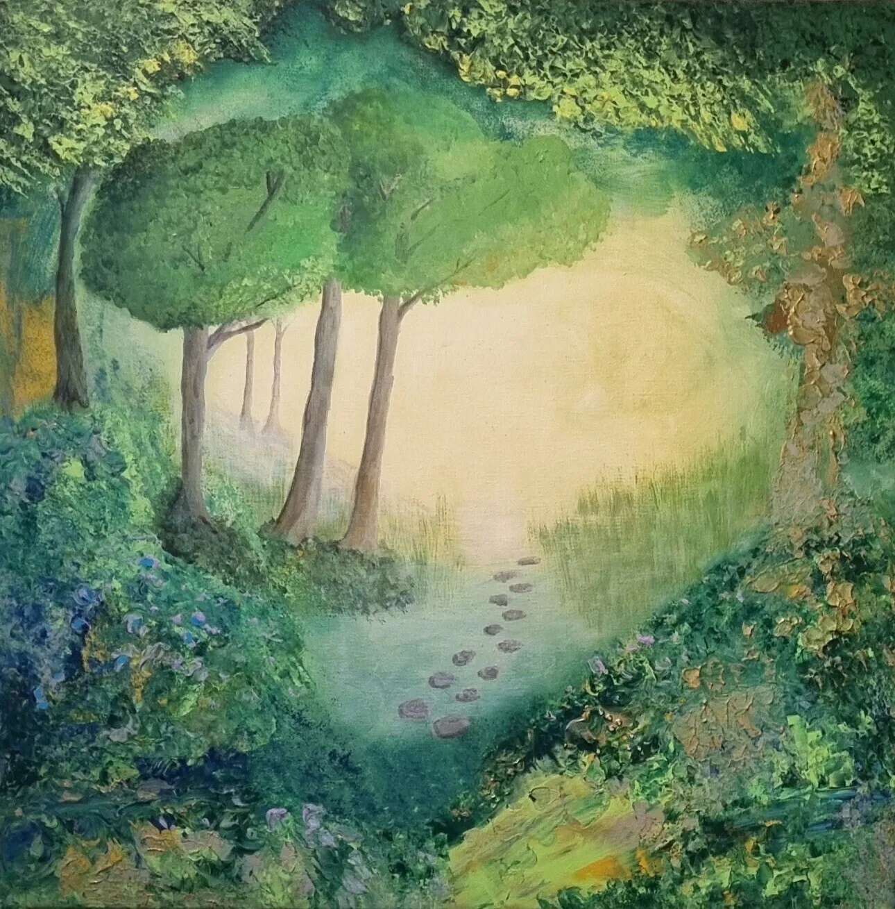 Akrylmålning Morning glade av Emma Brunnander