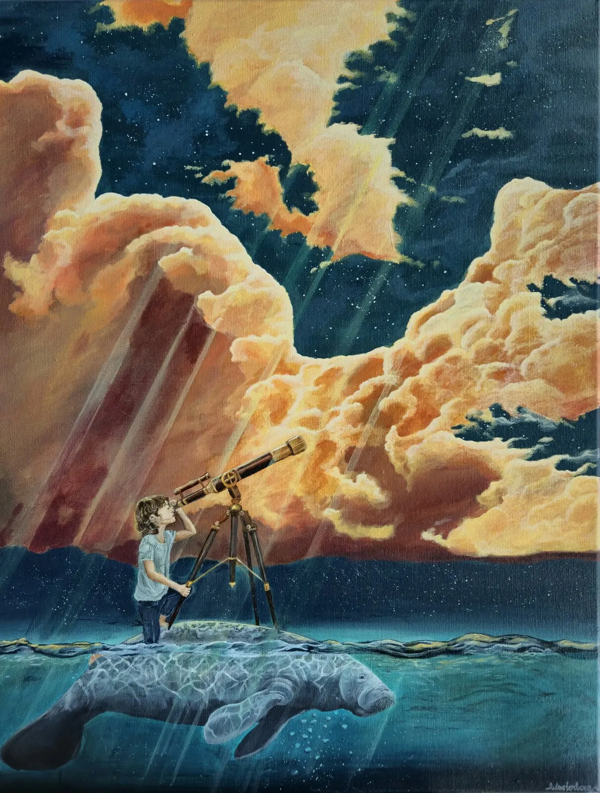 Akrylmålning Stargrazer av Kalle Westerberg