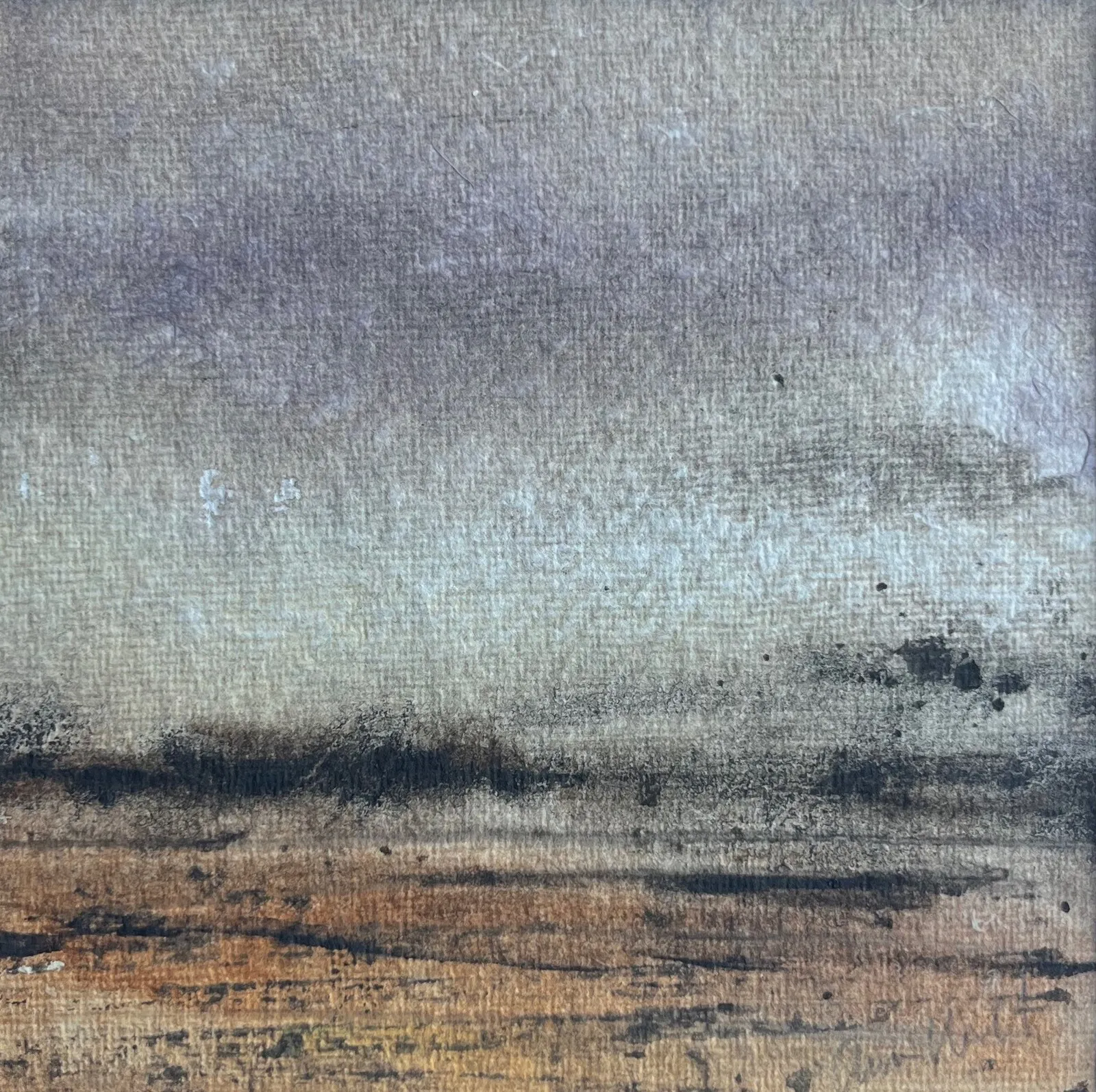 Akvarell Disig vårvinter av Anna Wolf