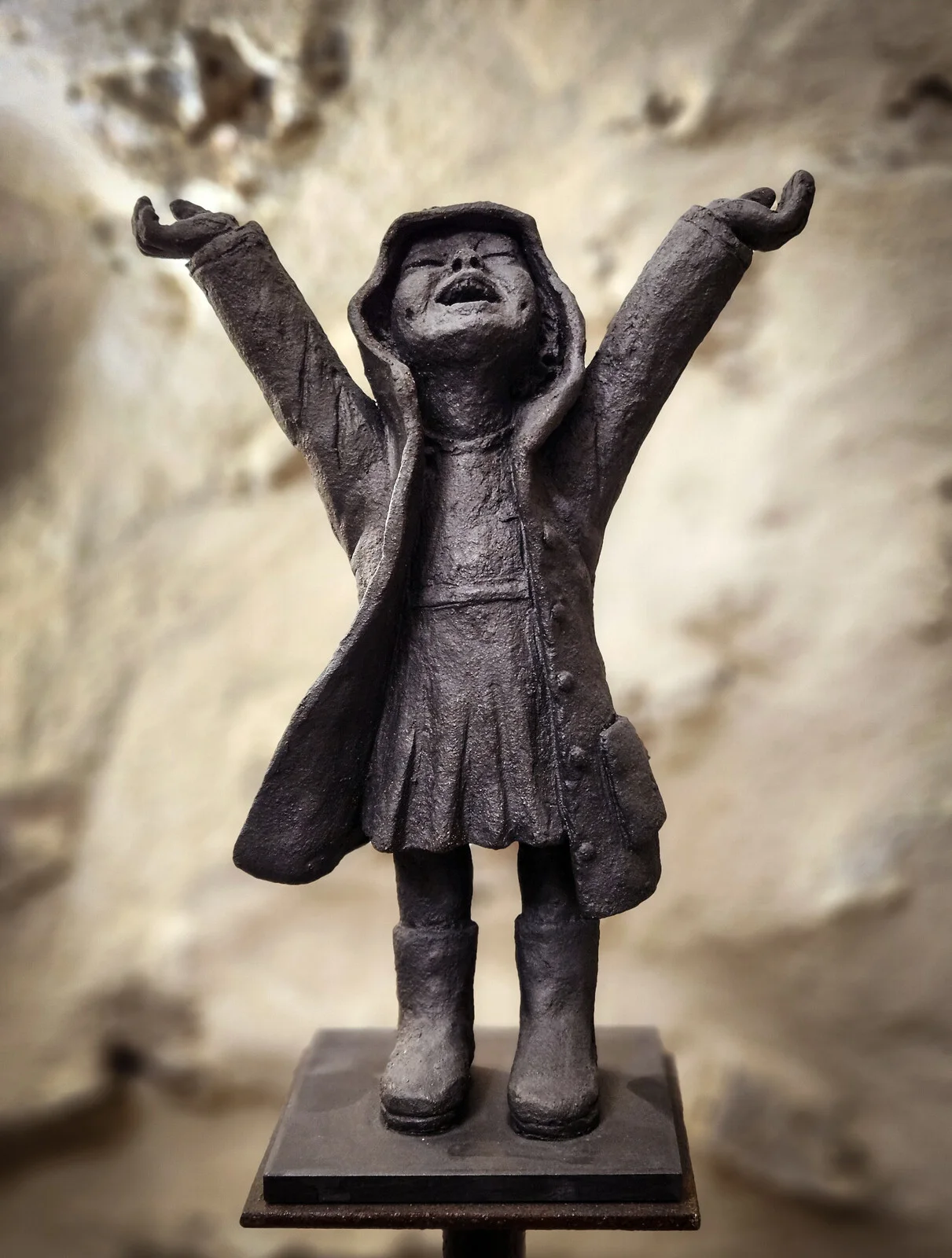 Skulptur Regnlycka (Rain Happiness) av Annika Rehn