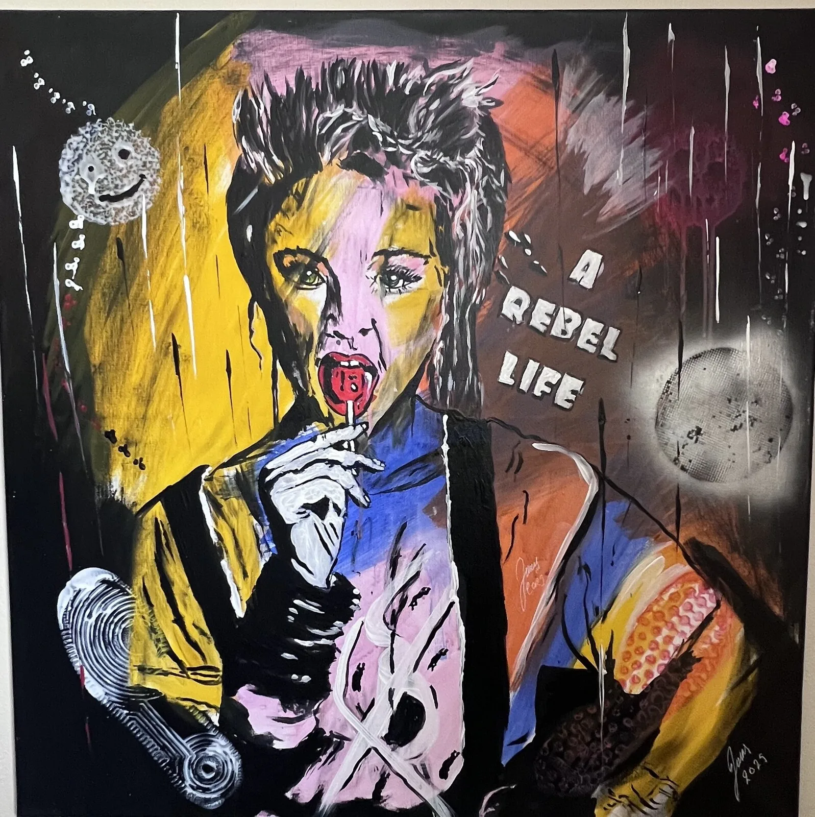 Akrylmålning Madonna / a rebel life av Jonas Kihlman