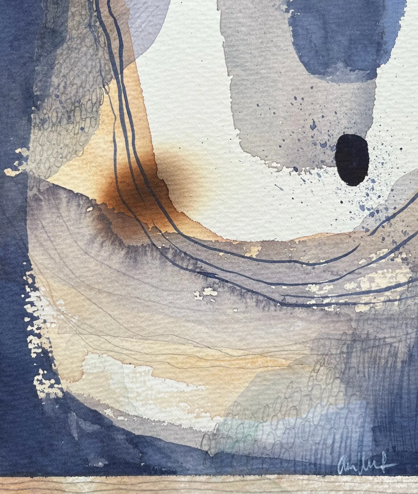 Akvarell Happy accident av Anna Wolf