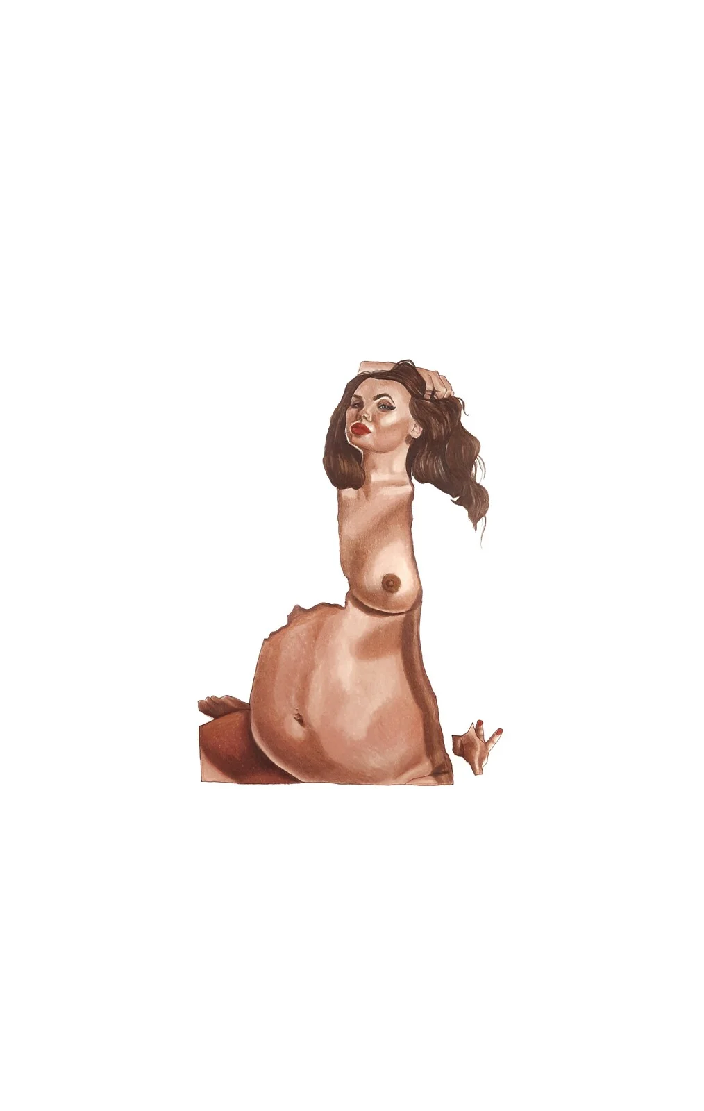 Oljemålning Frenchie Nr. 22 av Mira Klee