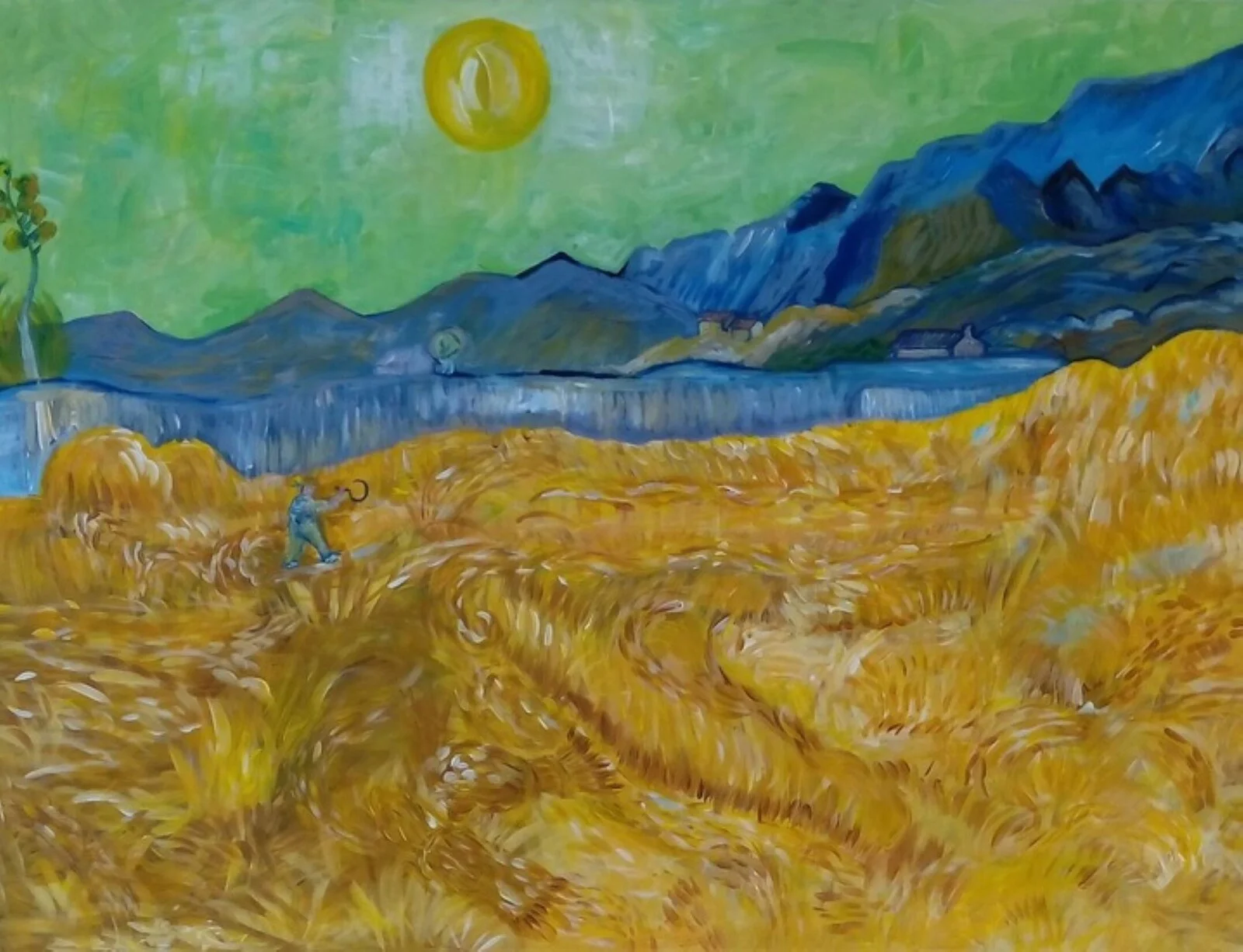Cornfield with mower av Roland Rongen