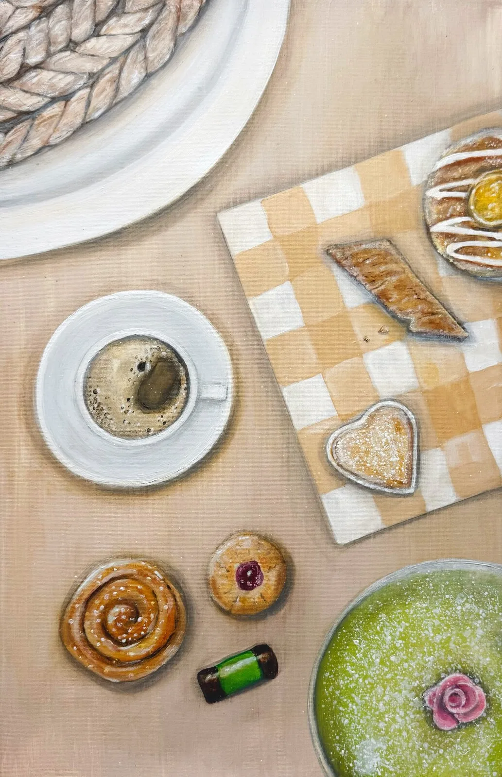Akrylmålning KAFFEREP av Josefine ’JSFN’ Häggkvist