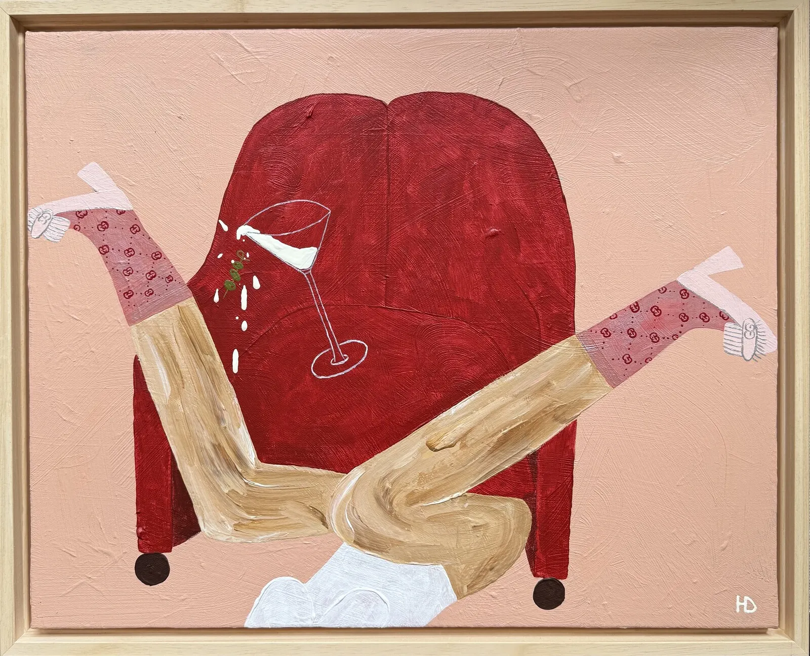 Akrylmålning I approve of your stupid ideas av Hannah Davies