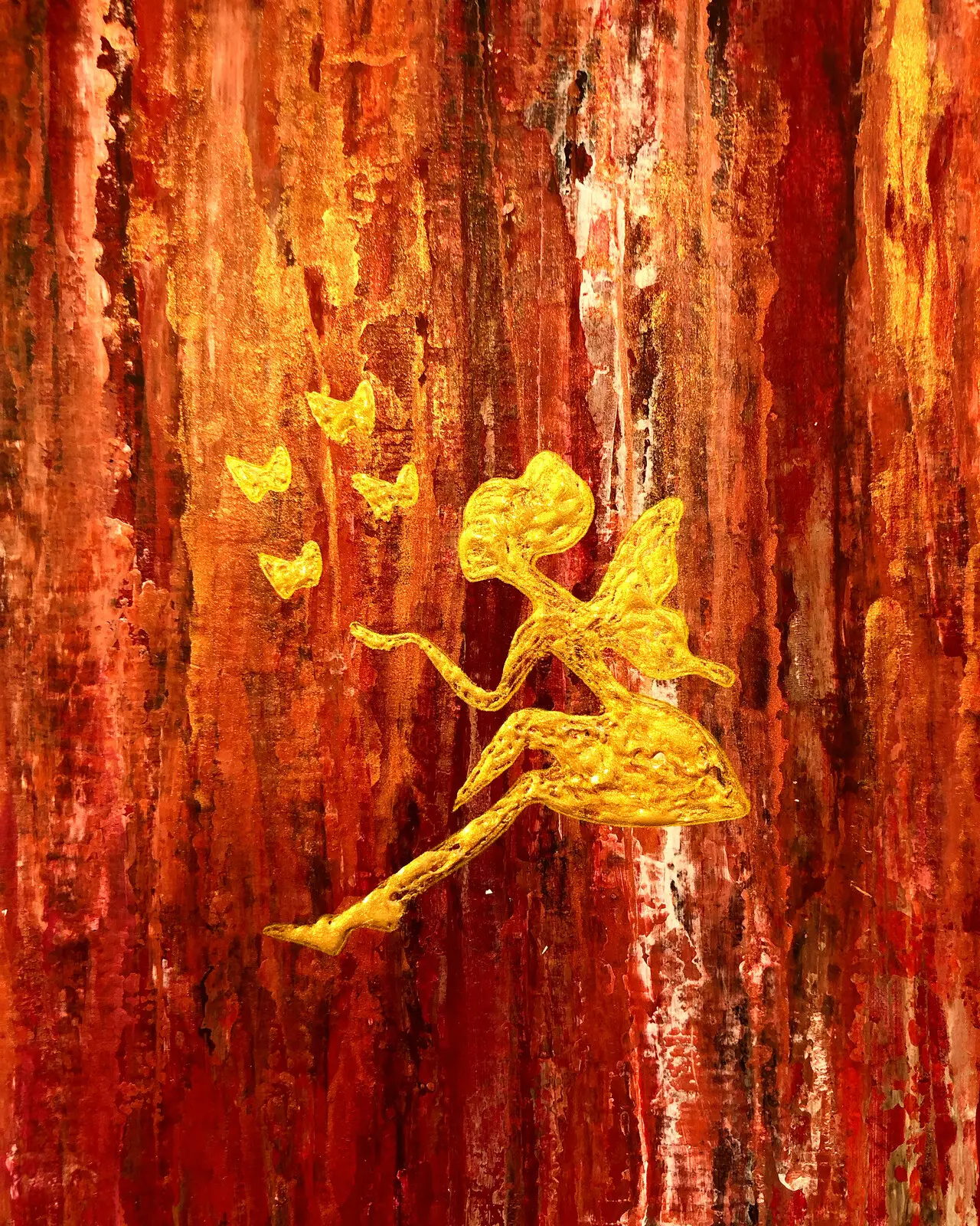 Akrylmålning Dreams av Linnea Öberg