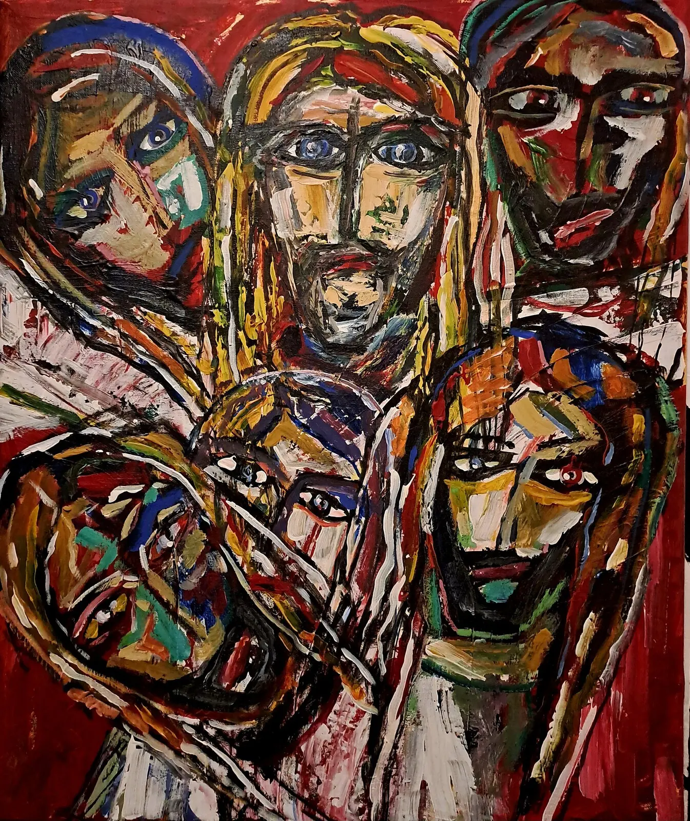 Oljemålning Jerusalem Amen! av Bjarne Holmberg