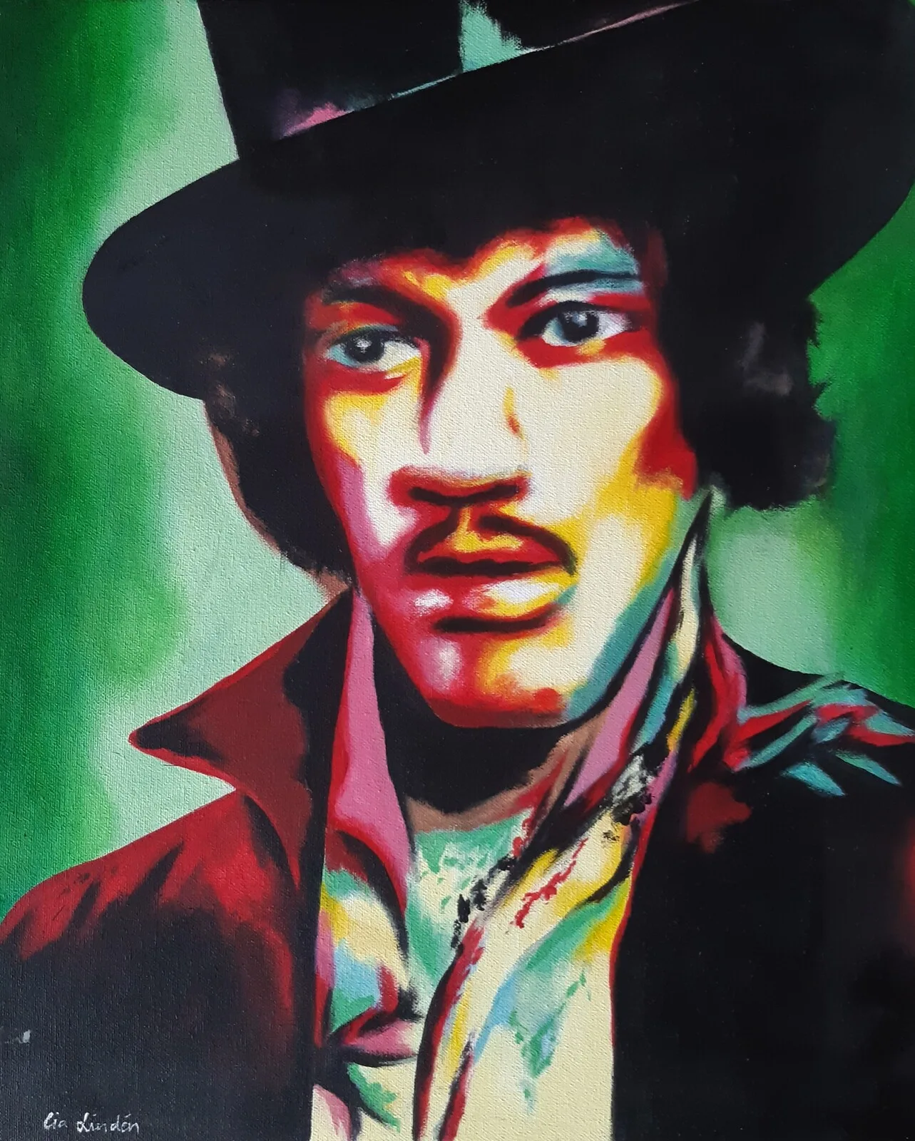 Akrylmålning Just a little bit of daydream here and there av Cia Lindén