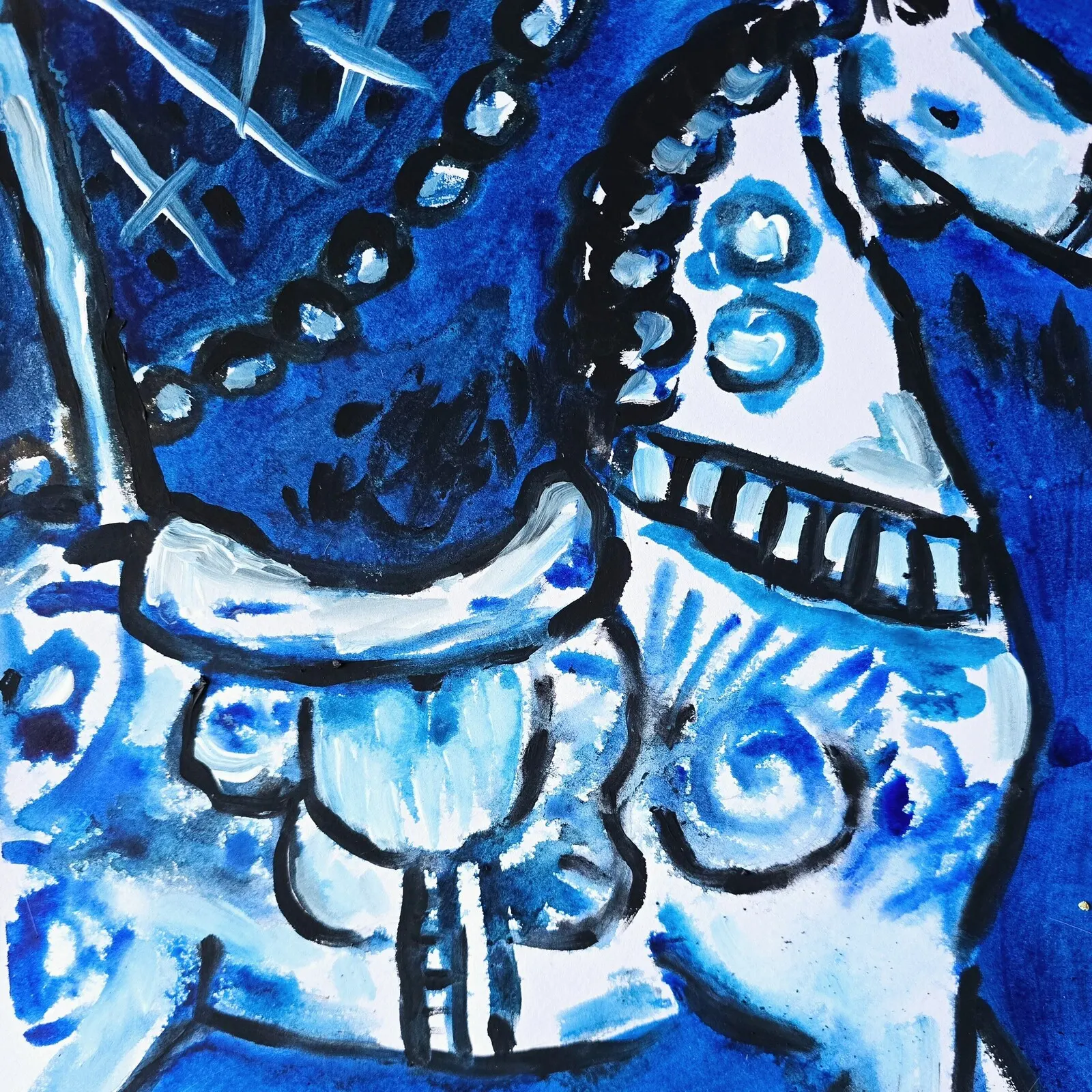 Akvarell Carousel horse. av Frida Eugenia