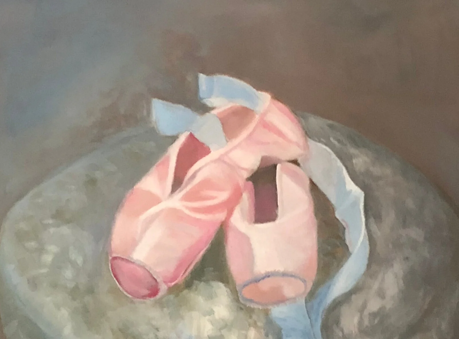 Oljemålning Ballet shoes av Tarja Elisabet Vulto
