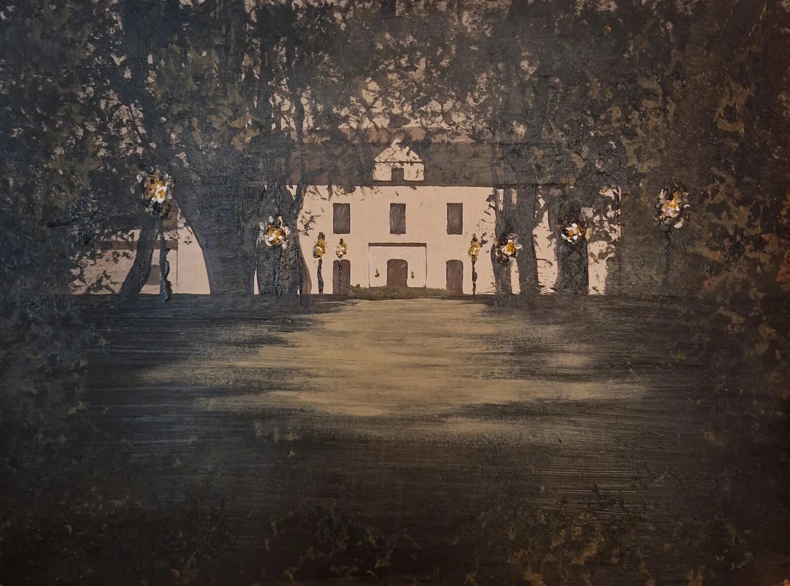 Akrylmålning Häringe Slott av Daniel Thelin