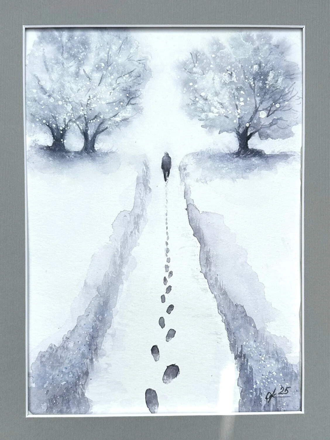 Akvarell Nödvändig ensamhet av Olga Kharyakova