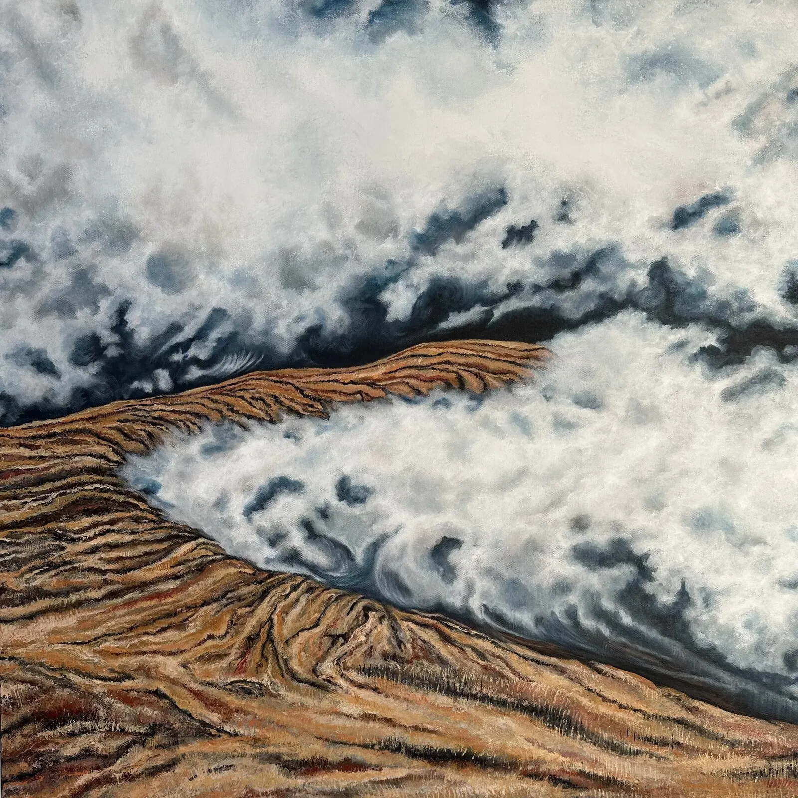 Akrylmålning Silent ridge av Vivecka Norberg