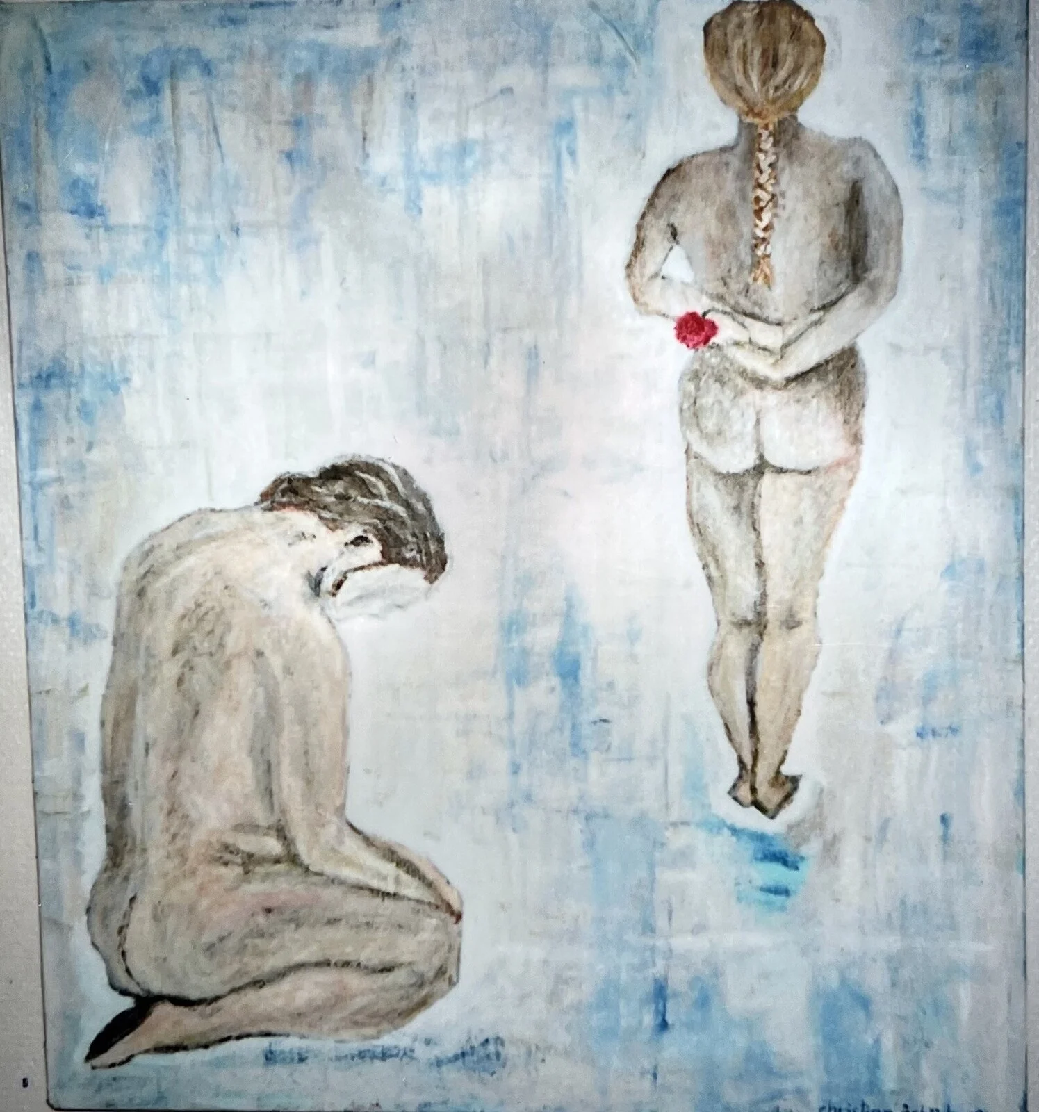 Akrylmålning Stay with me av Christina Åsbäck