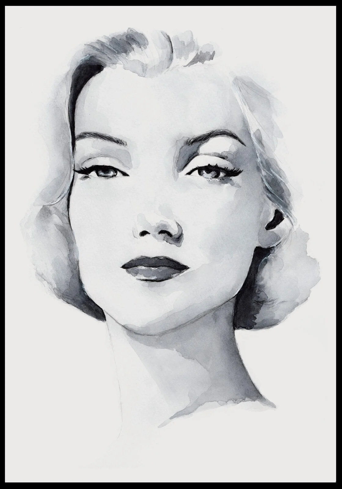 Akvarell Marilyn lll av Helena Engström