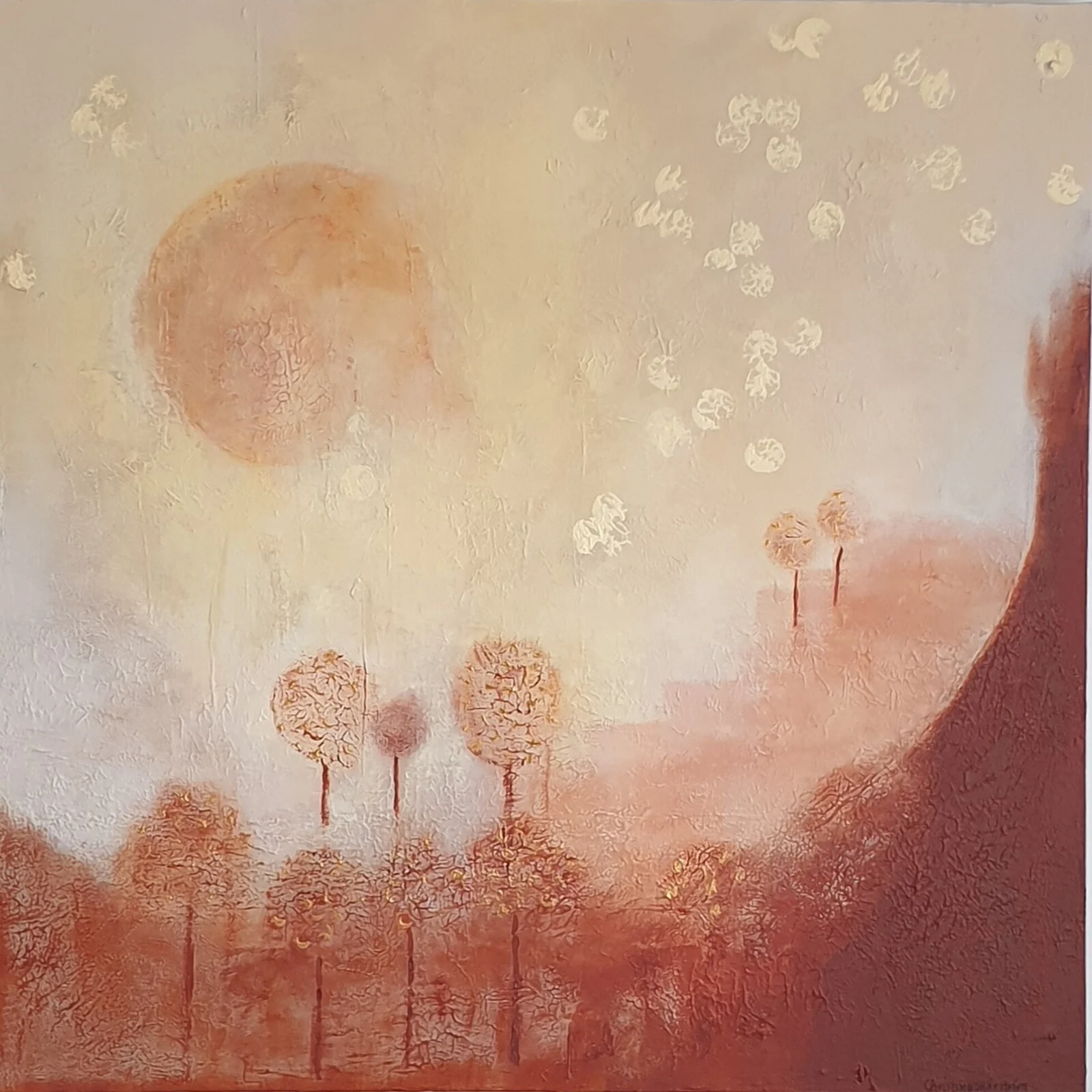 Akrylmålning Calm av Christina Skärström