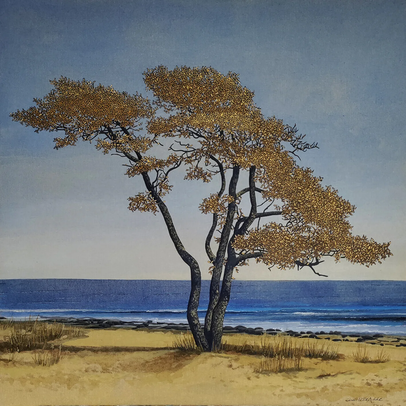 Akrylmålning Tallen av Charlotte Adde