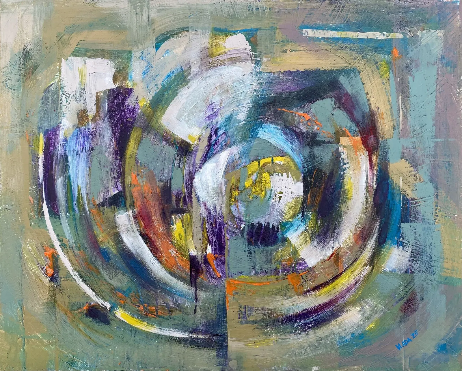 Akrylmålning The Wheel of Life av Vlada Lisinenko