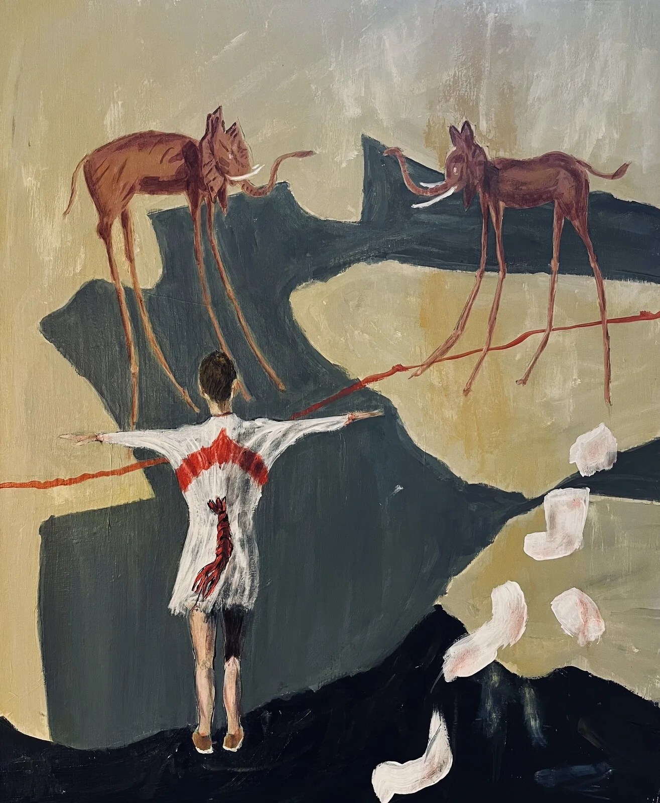 Akrylmålning WaitingForTheSun av Håkan Bystedt