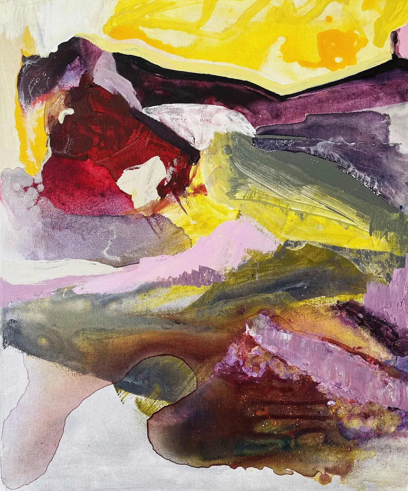 Akrylmålning Sapmi - The awakening dragon av Thomas Håkansson