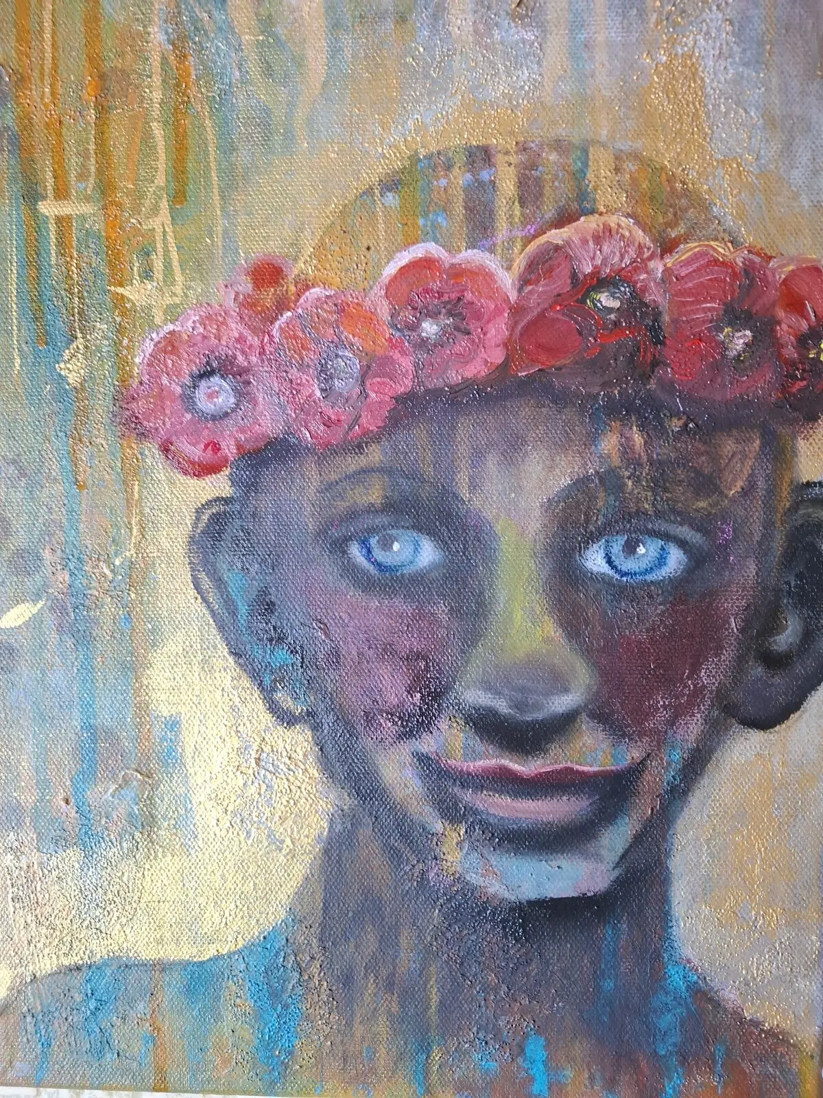 Oljemålning Yoga boost av Karin Sandström Krantz