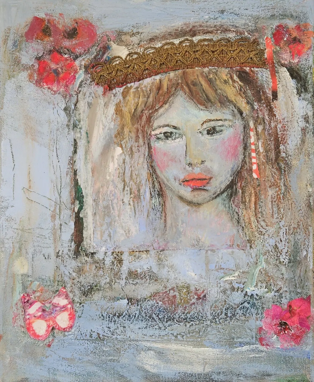 Flickan med midsommar blommor. av Marta Monguillot