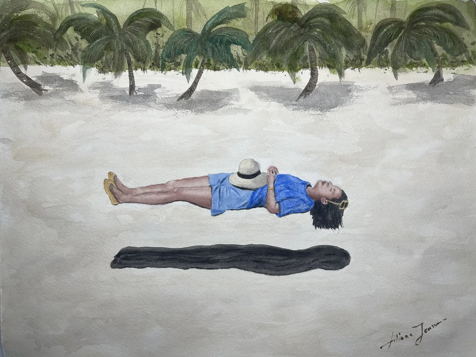 Akvarell Semester av Liliane Jonson