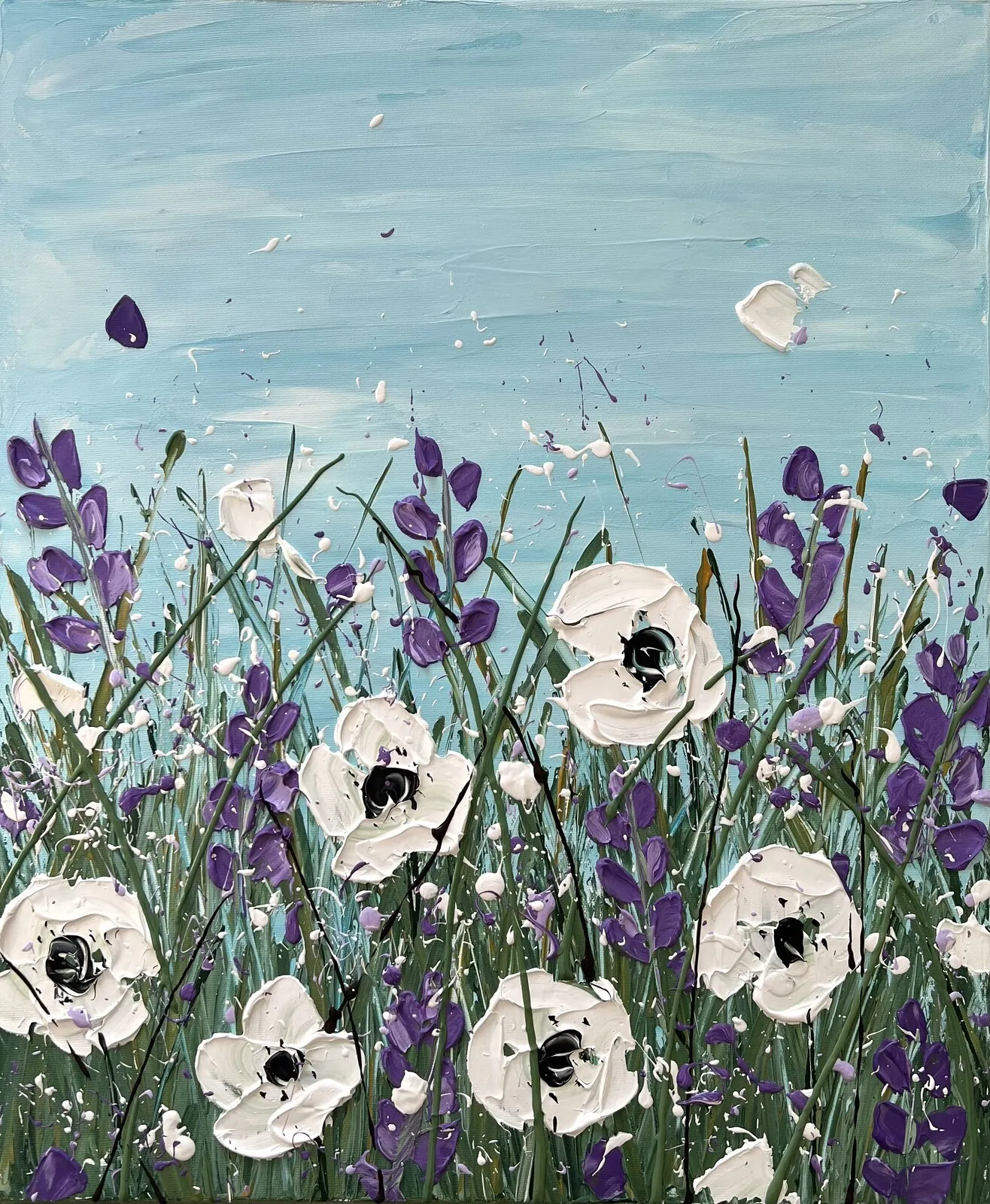 Akrylmålning Untitled av Veronica Fuchs