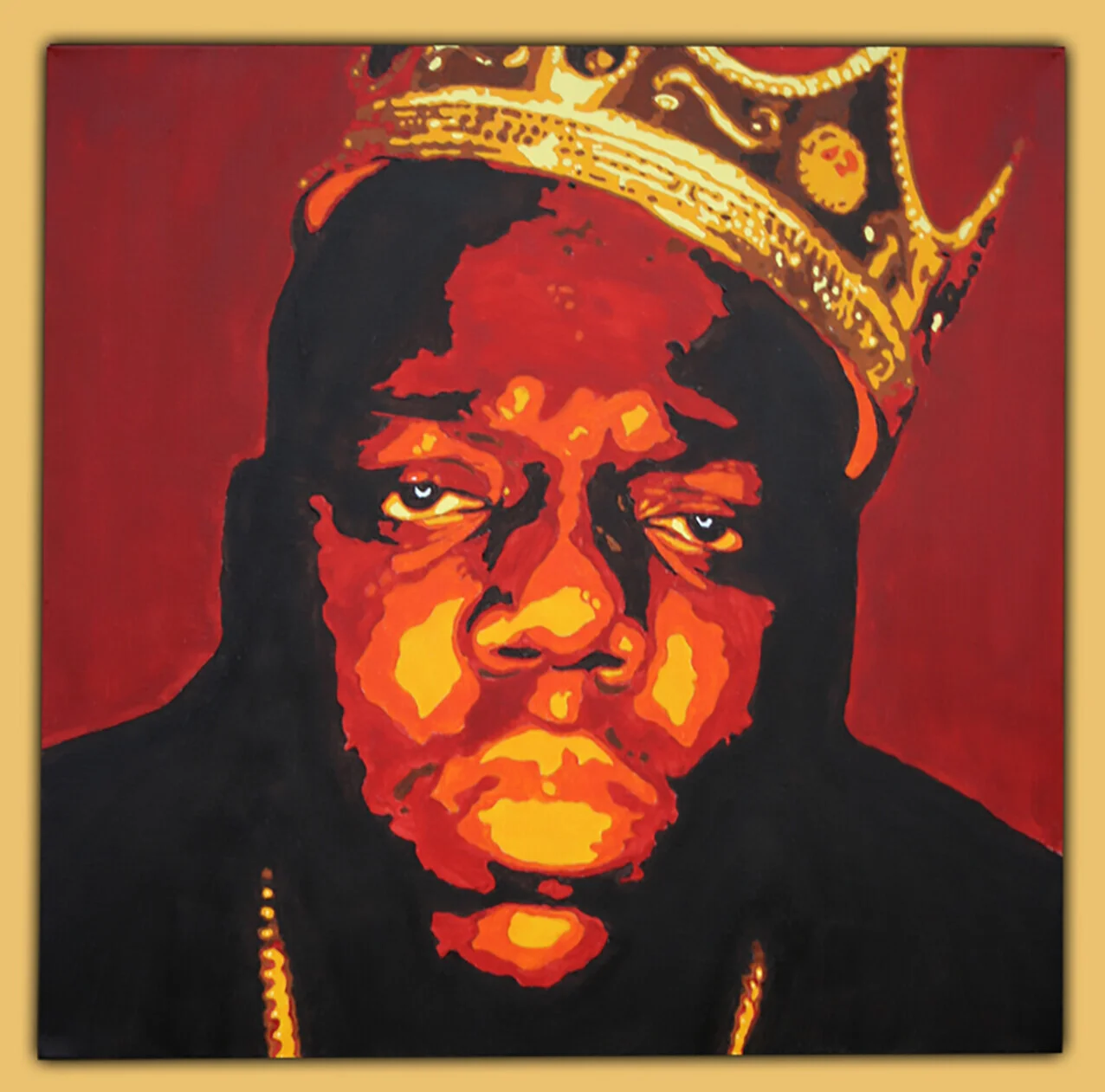 Akrylmålning Notorious Big, Biggie Smalls av Joachim Ljungh Stenström