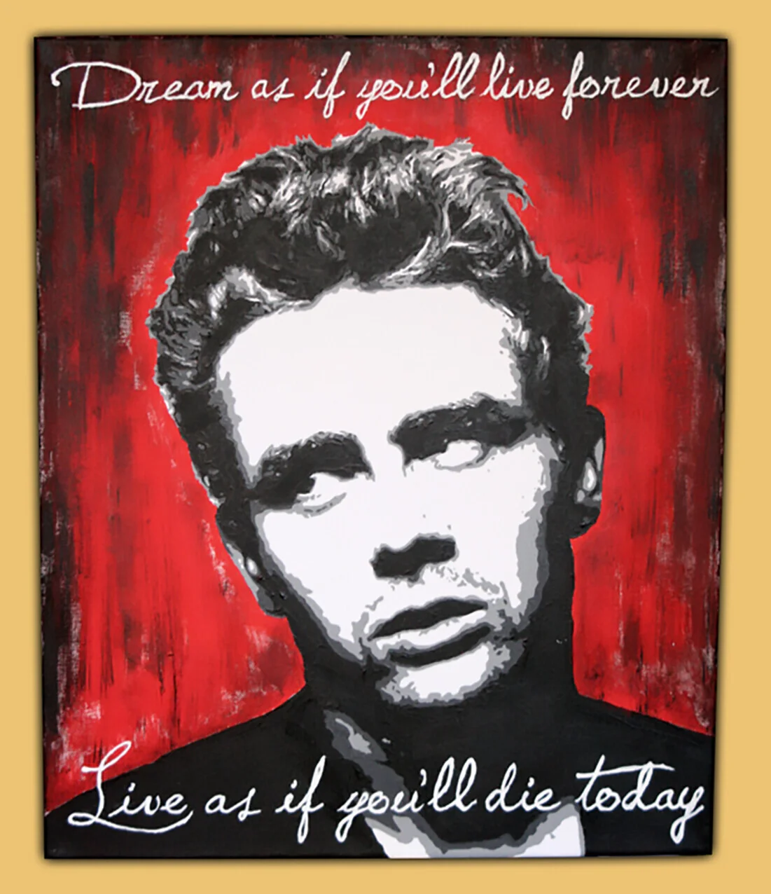 Akrylmålning James Dean av Joachim Ljungh Stenström