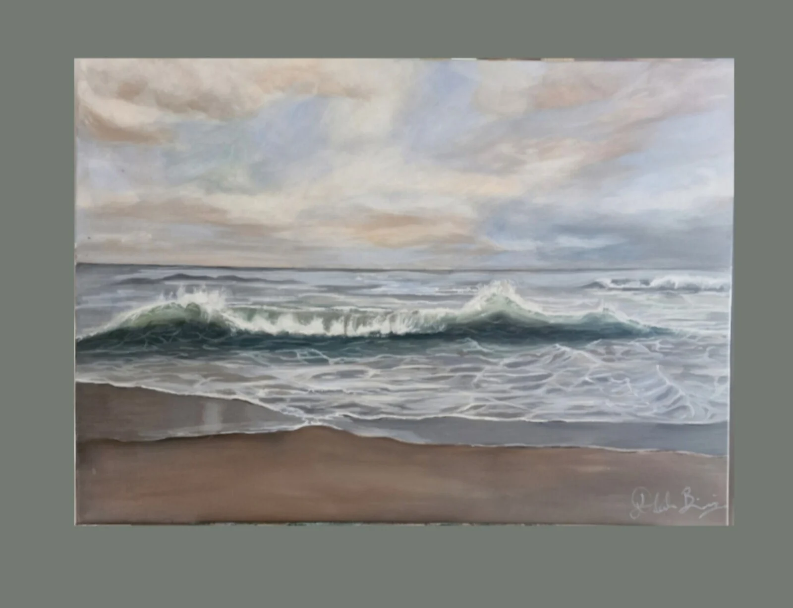 Akrylmålning SÅLD. Mellan himmel och hav av Natalie Bjurling