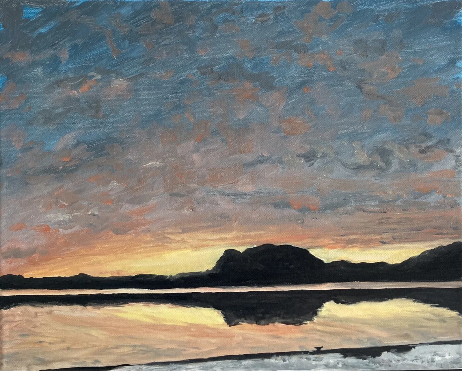 Oljemålning Elephantis during winter av Zachary Dugas