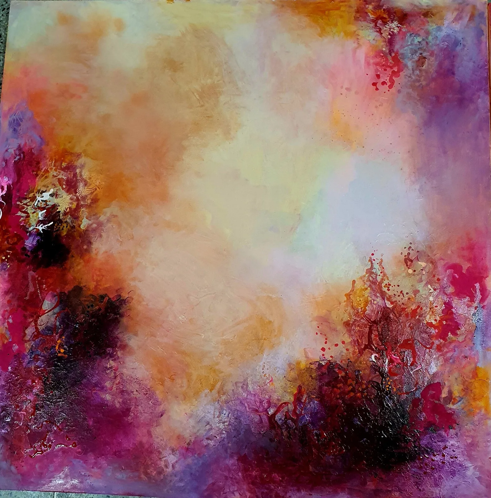 Akrylmålning av Rose-Marie Larssson