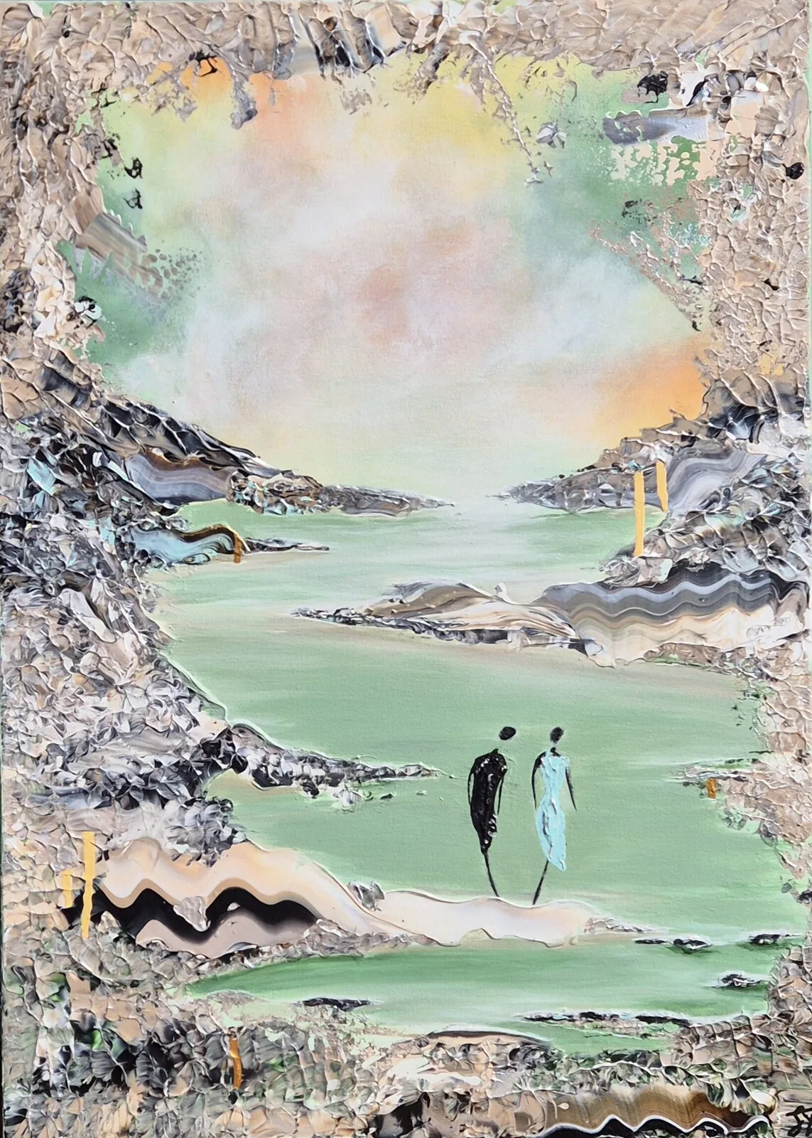 Akrylmålning Vid din sida av Susanne Tegeskog