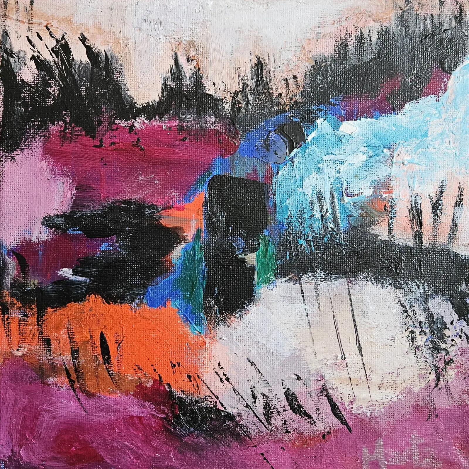 Akrylmålning Landskaps längtan. Akryl på duk.2024 av Marta Monguillot