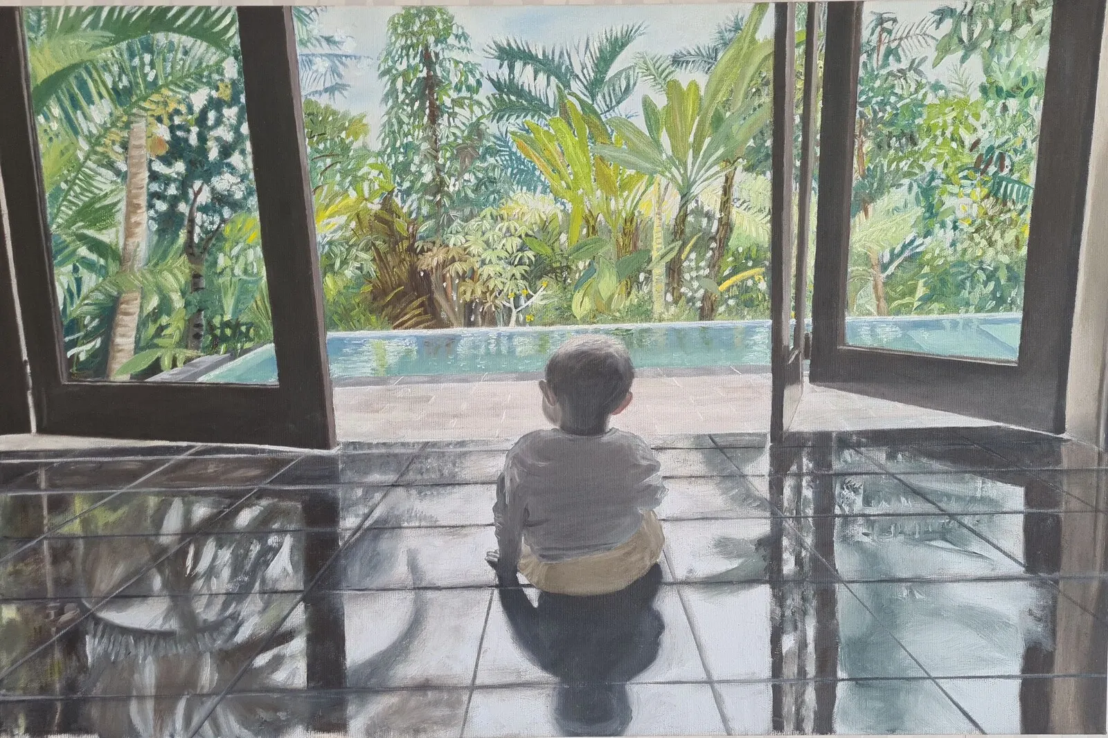 Oljemålning Ögonblick 1 av Rebecca Weissmann