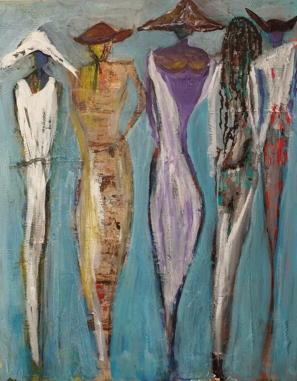 Akrylmålning Hats av Bengt Johansson