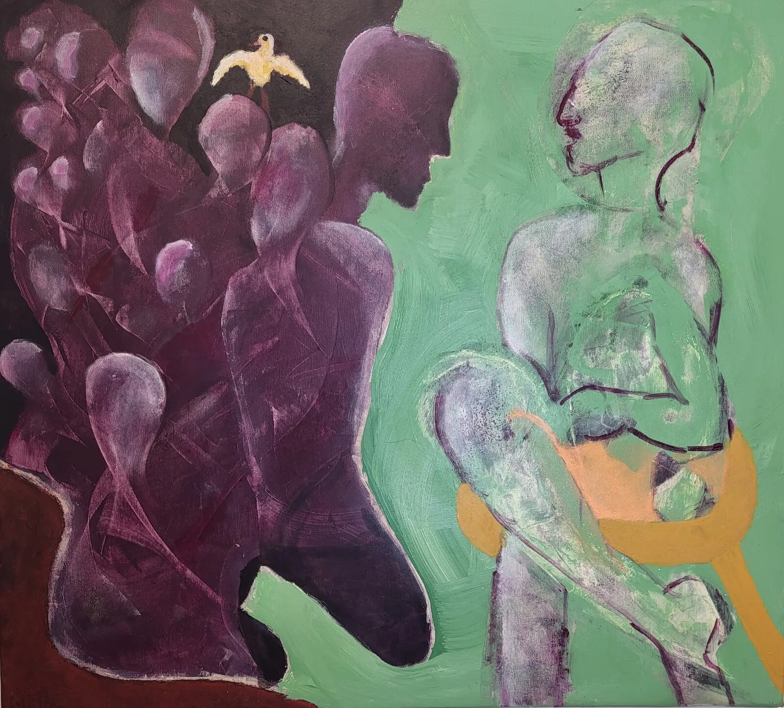 Akrylmålning Dialog av Erik Nordström