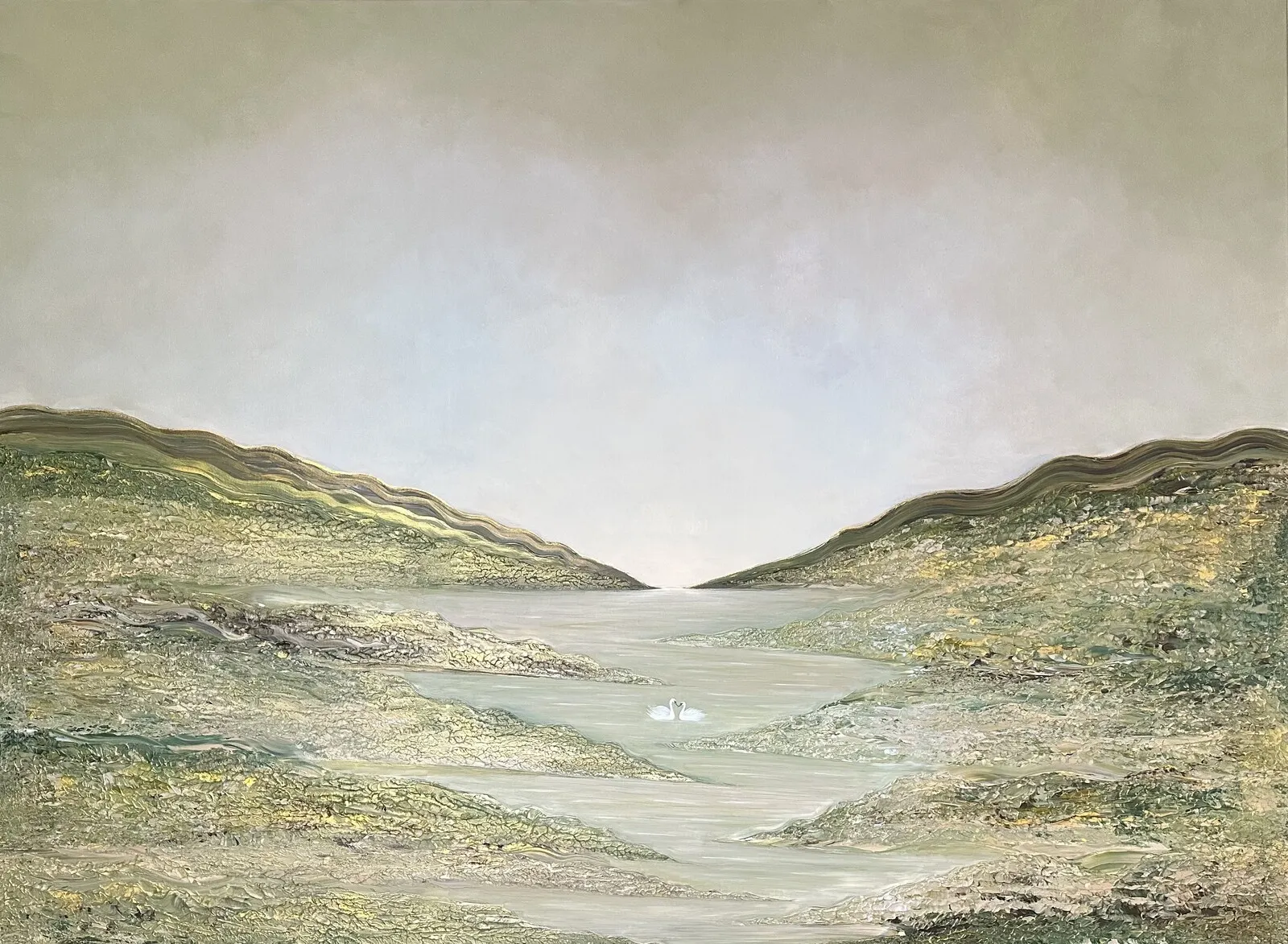 Akrylmålning Love Song av Daria Caisin