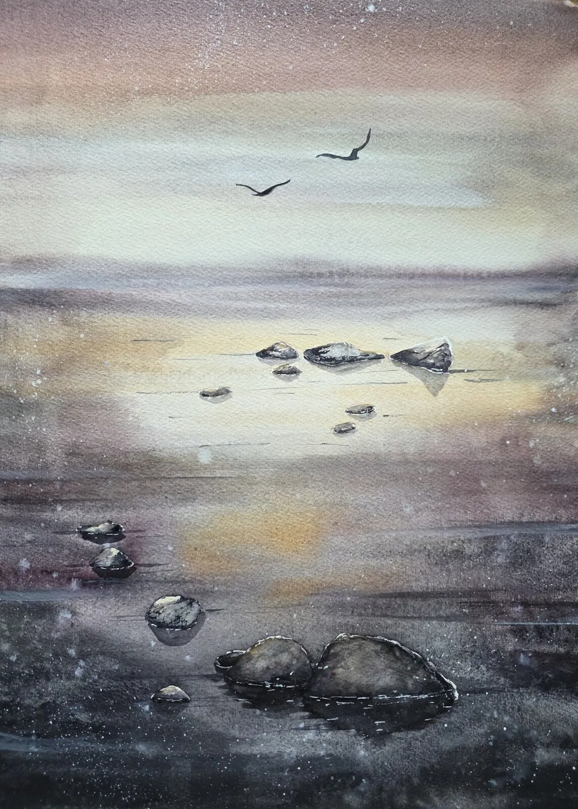 Akvarell Unbound av Pernilla Carlsson