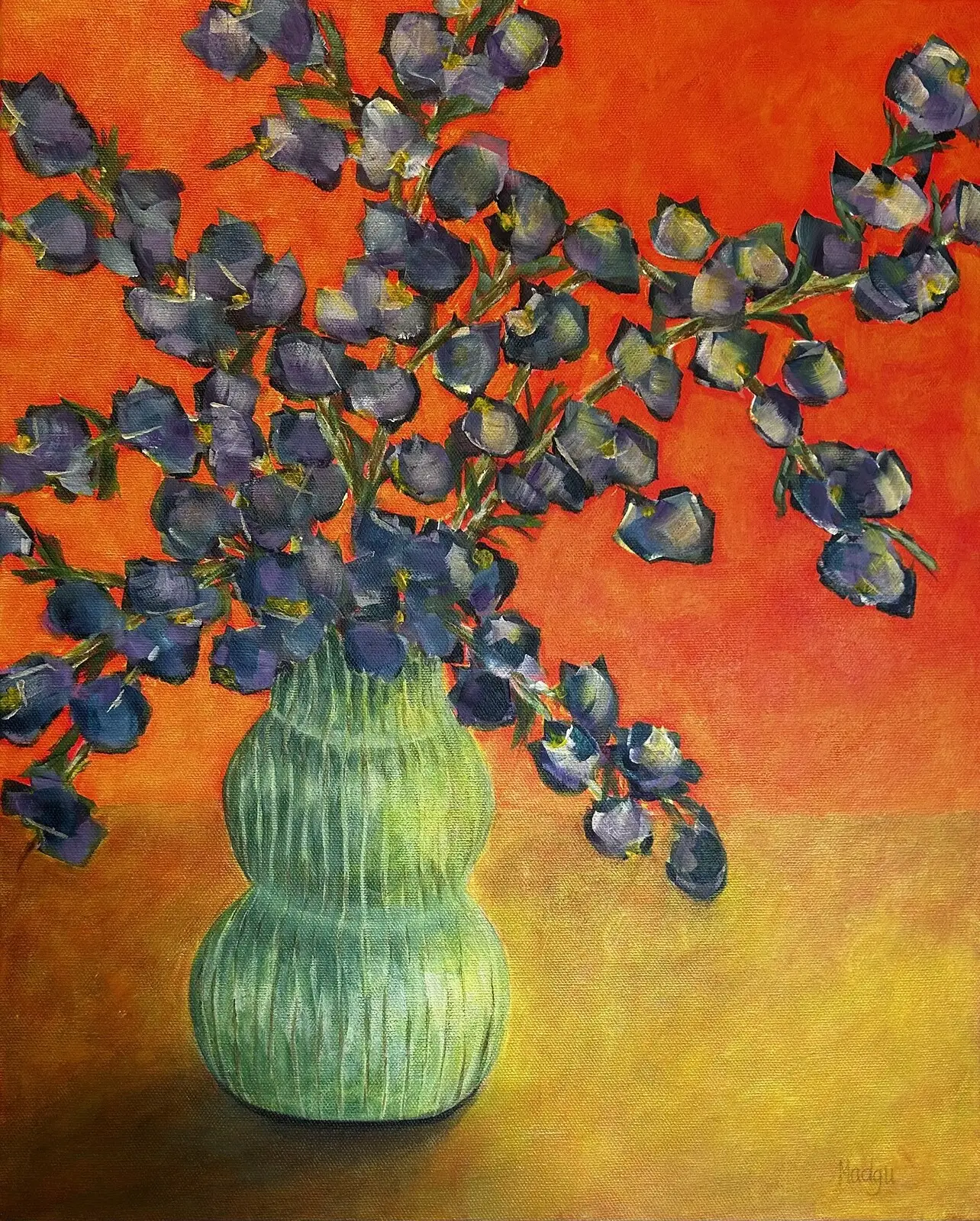 Akrylmålning Full av glädje av Madeleine Gunnarsson