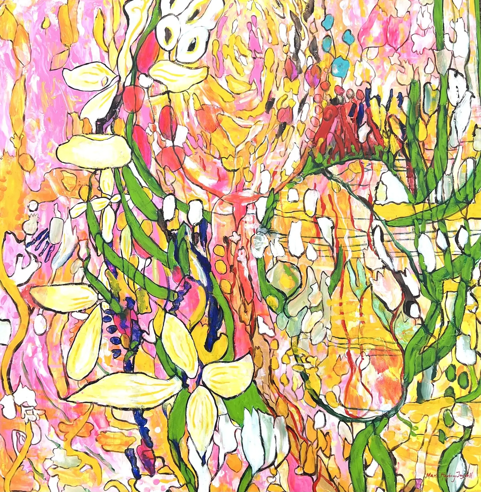 Akrylmålning Vårkänslor av Maria Hagberg Jangsell