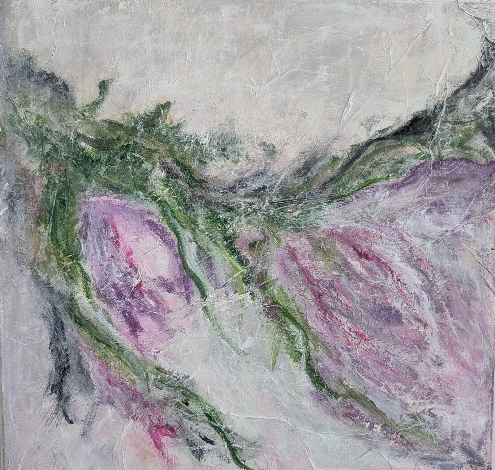 Akrylmålning Purple av Camilla Bruhn