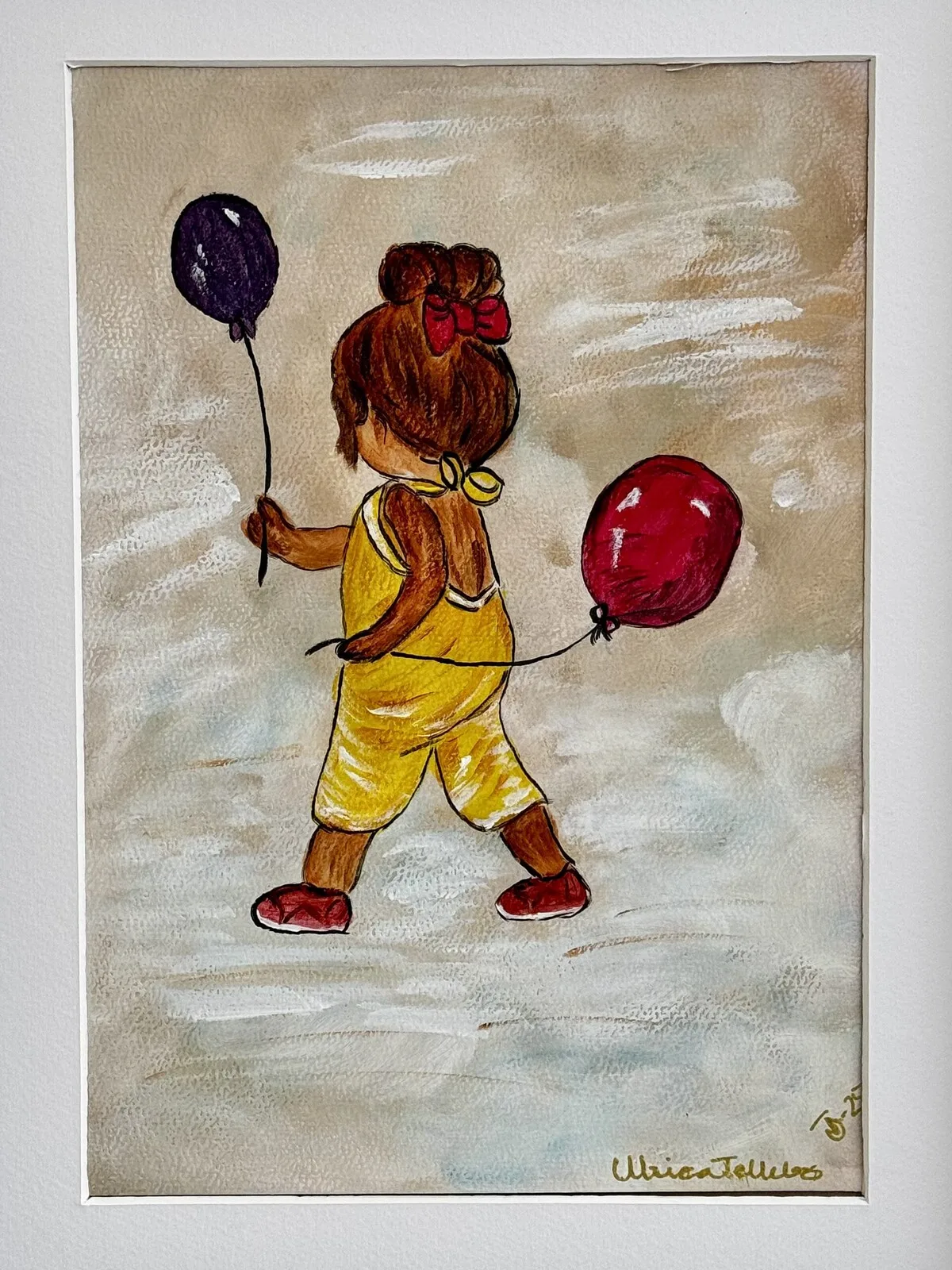 Akrylmålning Ballonger är livet av Ulrica Tellebo