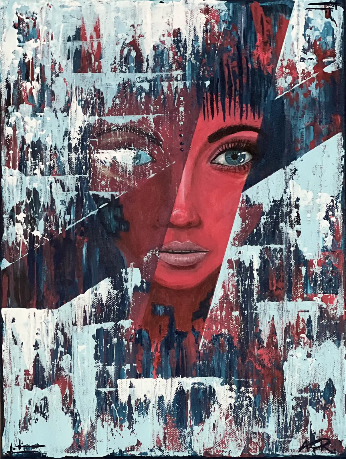 Akrylmålning Sårbar av Angela Rydberg